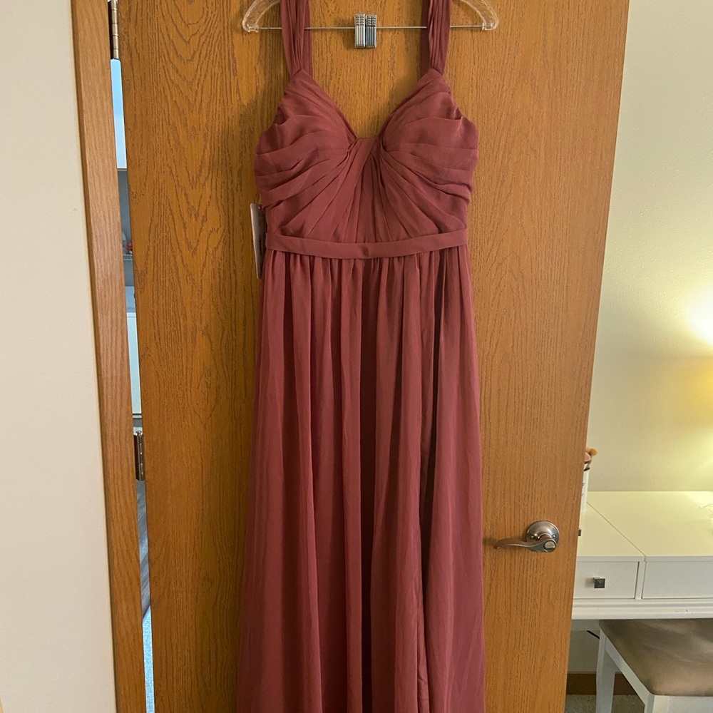 Azazie Bridesmaids Dress in Desert Rose